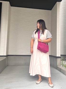 「LONGCHAMP（ロンシャン）のアイテム」を使った、nanさん（レディース・164cm）の夏コーディネート