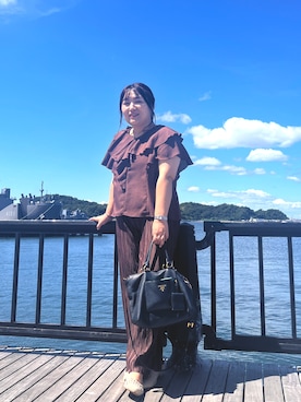「PRADA（プラダ）のアイテム（バッグ）」を使った、nanさん（レディース・164cm）の夏コーディネート