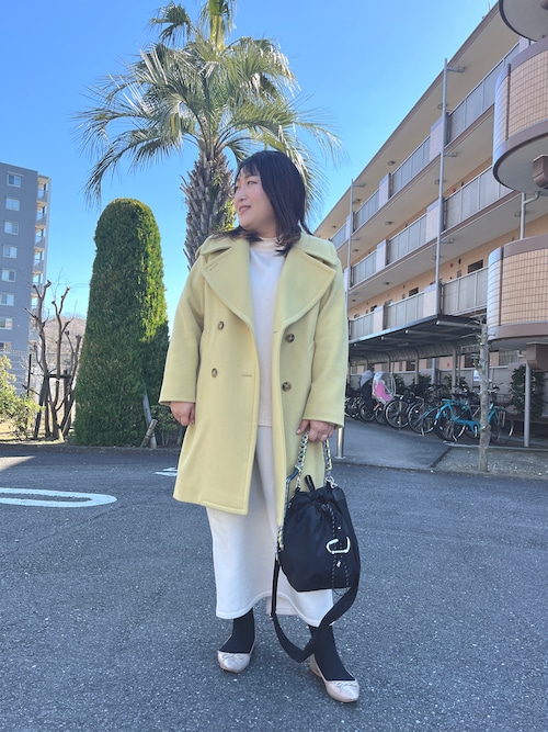 完売✨ビューティアンドユース ハミルトンウールブレンドPコート XS アイボリー BEAUTY&YOUTH UNITED ARROWS（ビューティーアンドユース