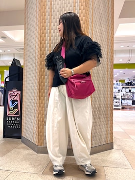 「LONGCHAMP（ロンシャン）のアイテム」を使った、nanさん（レディース・164cm）の夏コーディネート