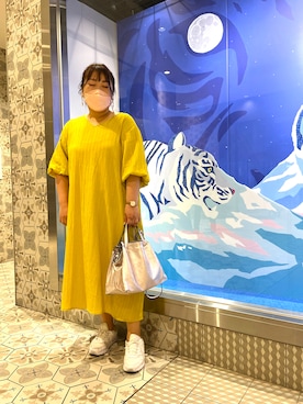 「AS KNOW AS plus（アズノゥアズプラス）のアイテム（ワンピース）」を使った、nanさん（レディース・164cm）の夏コーディネート
