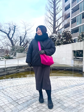 「saloon（サルーン）のアイテム」を使った、nanさん（レディース・164cm）の冬コーディネート