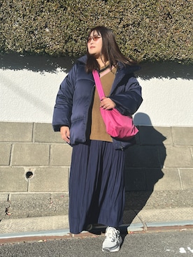 「KBF+（ケービーエフプラス）のアイテム」を使った、nanさん（レディース・164cm）の冬コーディネート