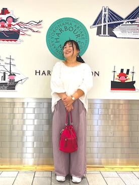 「アイテム（アナログ腕時計、ピンク系）」を使った、nanさん（レディース・164cm）の秋コーディネート