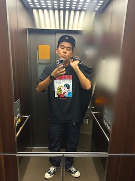 「Levi's（リーバイス）のアイテム（パンツ）」を使った、土佐兄弟　兄　たくやさん（メンズ・182cm）の夏コーディネート