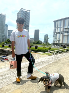 「Supreme （シュプリーム）のアイテム」を使った、土佐兄弟　兄　たくやさん（メンズ・182cm）の夏コーディネート