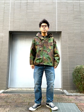 「カモ柄」｜土佐兄弟　兄　たくやさん（メンズ・182cm）の秋コーディネート