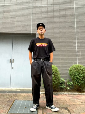 「アイテム（キャップ）」を使った、土佐兄弟　兄　たくやさん（メンズ・182cm）の夏コーディネート
