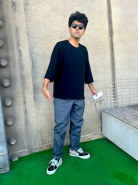 「Ray-Ban（レイバン）のアイテム」を使った、土佐兄弟　兄　たくやさん（メンズ・182cm）の秋コーディネート