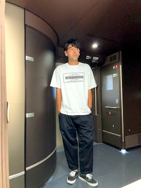 「アイテム（スニーカー）」を使った、土佐兄弟　兄　たくやさん（メンズ・182cm・30代）の夏コーディネート