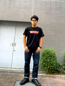 「アイテム（ブーツ）」を使った、土佐兄弟　兄　たくやさん（メンズ・182cm・30代）の秋コーディネート