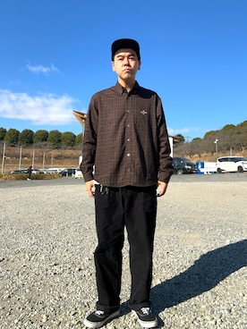 「HIDE AND SEEK（ハイドアンドシーク）のアイテム」を使った、土佐兄弟　兄　たくやさん（メンズ・182cm）の冬コーディネート