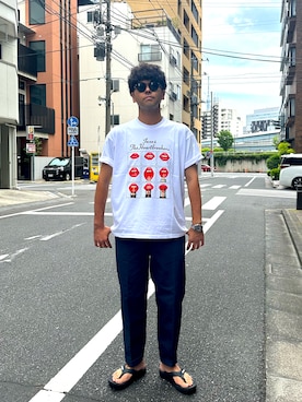 「OMEGA（オメガ）のアイテム」を使った、土佐兄弟　兄　たくやさん（メンズ・182cm）の夏コーディネート