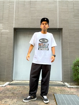「CHALLENGER（チャレンジャー）のアイテム（Tシャツ/カットソー）」を使った、土佐兄弟　兄　たくやさん（メンズ・182cm・30代）の夏コーディネート