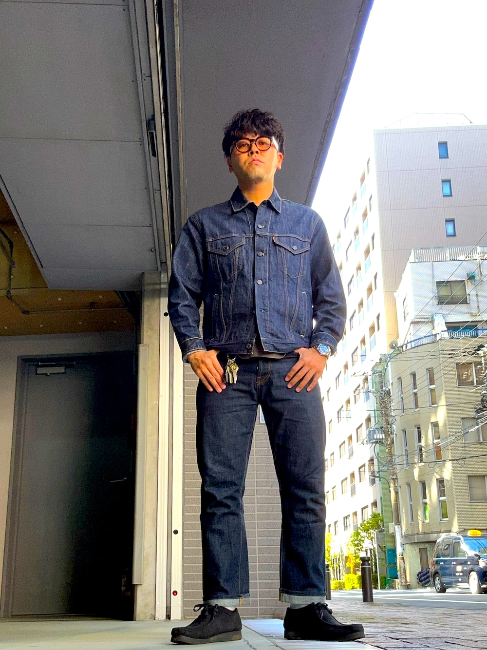 Supreme のデニムパンツを使った「デニムジャケット」のメンズ