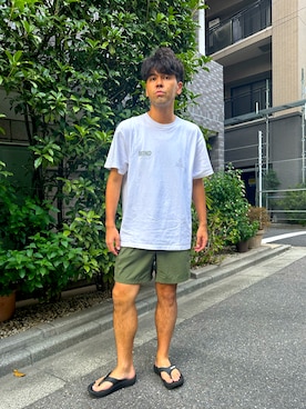 「アイテム（サンダル）」を使った、土佐兄弟　兄　たくやさん（メンズ・182cm・30代）の夏コーディネート