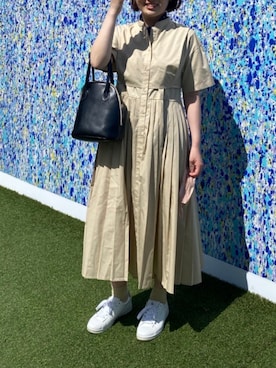 「BEAMS（ビームス）のアイテム（ワンピース/ドレス）」を使った、yuponさん（レディース・156cm）の夏コーディネート