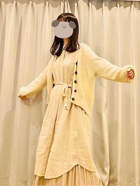 「淡色」｜「アイテム（シャツワンピース）」を使った、motiさん（レディース・155cm）の秋コーディネート