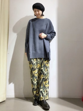 「ペイント」｜「アイテム（ワンピース/ドレス）」を使った、Fukusunさん（レディース・165cm）の秋コーディネート