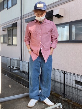 「アイテム（キャップ）」を使った、HAYAさん（メンズ・160cm・30代）の春コーディネート