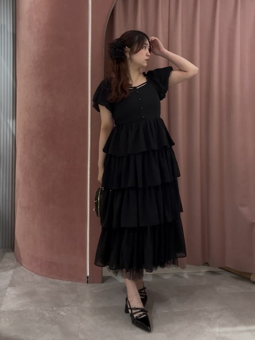 セール】【Black Ribbon Collection】バックリボンティアード