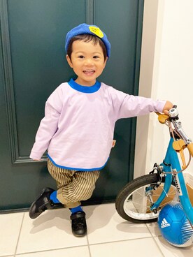 「カラー×コーデ」｜りつぼーさん（キッズ・90cm）の春コーディネート