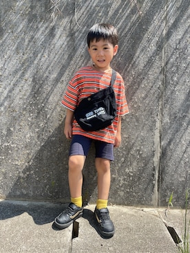 「アイテム（Tシャツ/カットソー）」を使った、りつぼーさん（キッズ・100cm）の夏コーディネート
