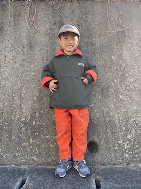 「アイテム（ブルゾン）」を使った、りつぼーさん（キッズ・100cm）の冬コーディネート