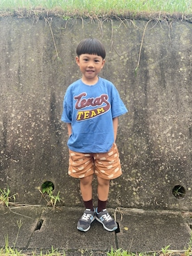 「p.premier（ピードットプルミエ）のアイテム」を使った、りつぼーさん（キッズ・110cm）の夏コーディネート