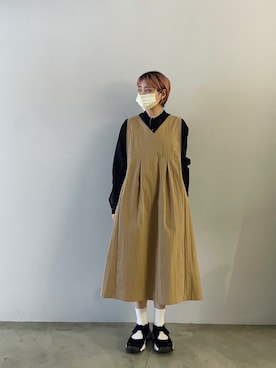 「plain-me（プレインミー）のアイテム（ワンピース/ドレス）」を使った、Perryさん（レディース・159cm）の夏コーディネート