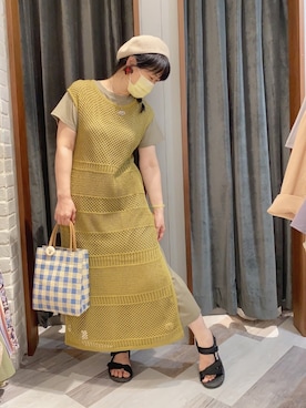 「BEAMS（ビームス）のアイテム（ピアス（両耳用））」を使った、リンさん（レディース・165cm）の夏コーディネート