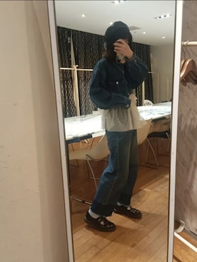 「コーディネート」｜「アイテム（ジャケット/アウター）」を使った、リンさん（レディース・164cm）の冬コーディネート