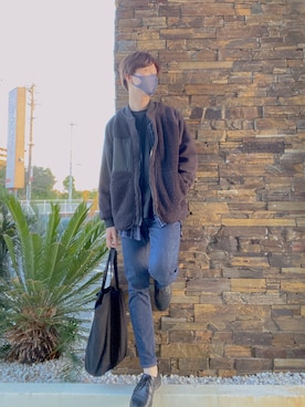 「SPRUCE（スプルース）のアイテム」を使った、シロクマさん（メンズ・184cm）の秋コーディネート
