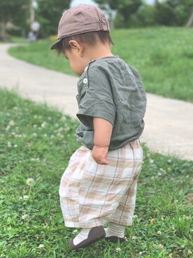 「Attipas（アティパス）のアイテム」を使った、♔︎さん（キッズ・80cm）の夏コーディネート