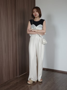 「CAPRICIEUX LE'MAGE（カプリシューレマージュ）のアイテム（Tシャツ/カットソー）」を使った、aoiさん（レディース・158cm）の夏コーディネート