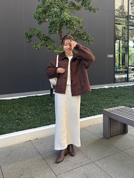 「イエベ春」｜aoiさん（レディース・158cm）の冬コーディネート