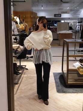 「アイテム（シュシュ）」を使った、aoiさん（レディース・158cm）の冬コーディネート