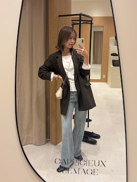 「CAPRICIEUX LE'MAGE（カプリシューレマージュ）のアイテム（デニムパンツ）」を使った、aoiさん（レディース・158cm）の秋コーディネート