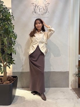 「イエベ春」｜aoiさん（レディース・158cm）の秋コーディネート