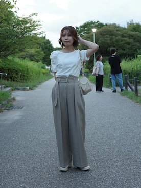 「CAPRICIEUX LE'MAGE（カプリシューレマージュ）のアイテム（Tシャツ/カットソー）」を使った、aoiさん（レディース・158cm）の夏コーディネート