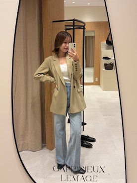「CAPRICIEUX LE'MAGE（カプリシューレマージュ）のアイテム（デニムパンツ）」を使った、aoiさん（レディース・158cm）の秋コーディネート