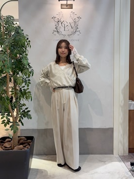 「ウェーブ×イエベ春」｜aoiさん（レディース・158cm）の冬コーディネート