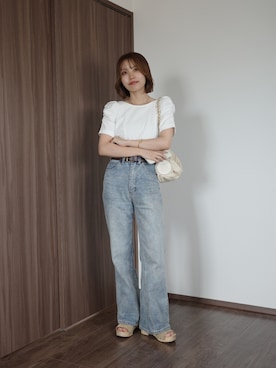 「CAPRICIEUX LE'MAGE（カプリシューレマージュ）のアイテム（Tシャツ/カットソー）」を使った、aoiさん（レディース・158cm）の夏コーディネート
