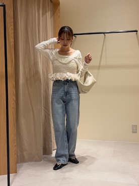 「CAPRICIEUX LE'MAGE（カプリシューレマージュ）のアイテム（デニムパンツ）」を使った、aoiさん（レディース・158cm）の秋コーディネート