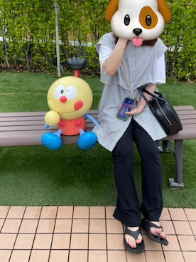 「SLOBE IENA（スローブイエナ）のアイテム（サンダル）」を使った、いぬのさん（レディース・157cm）の秋コーディネート