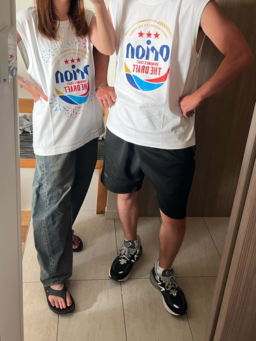 「沖縄旅行、oofos」｜「SLOBE IENAの【OOFOS/ウーフォス】Original サンダル◆（サンダル、ブラック系）」を使った、いぬのさん（レディース・157cm）の秋コーディネートの1枚目の写真