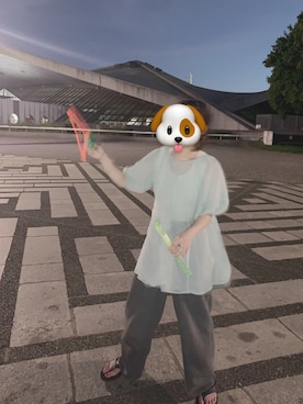 「w closet（ダブルクローゼット）のアイテム」を使った、いぬのさん（レディース・157cm）の夏コーディネート