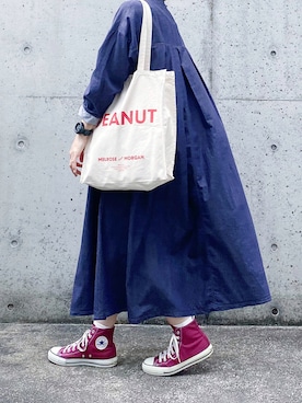 「アイテム（シャツワンピース）」を使った、ryo___kaさん（レディース・167cm）の秋コーディネート