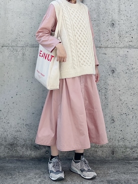 「秋冬」｜「アイテム（シャツワンピース）」を使った、ryo___kaさん（レディース・167cm）の秋コーディネート
