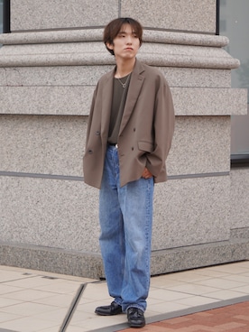 「アイテム（ベルト）」を使った、Kyoさん（メンズ・168cm）の秋コーディネート